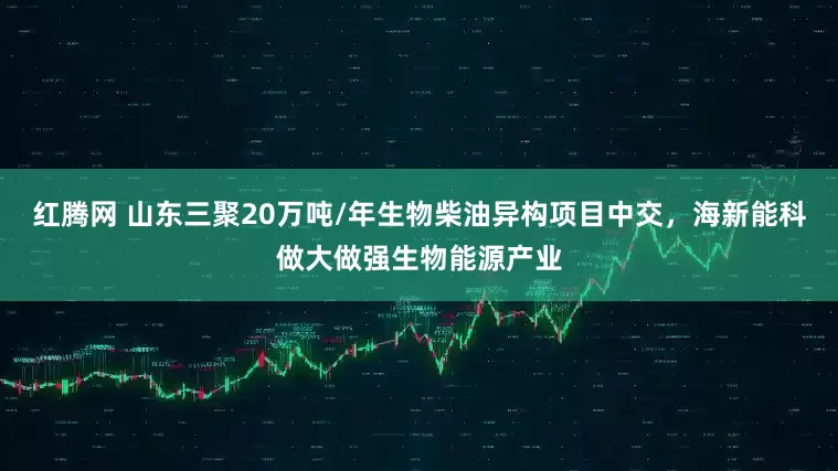 红腾网 山东三聚20万吨/年生物柴油异构项目中交，海新能科做大做强生物能源产业